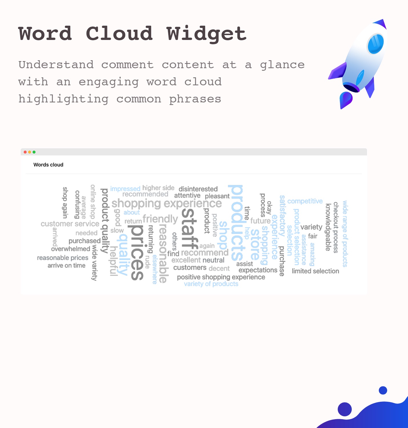 Word cloud widget